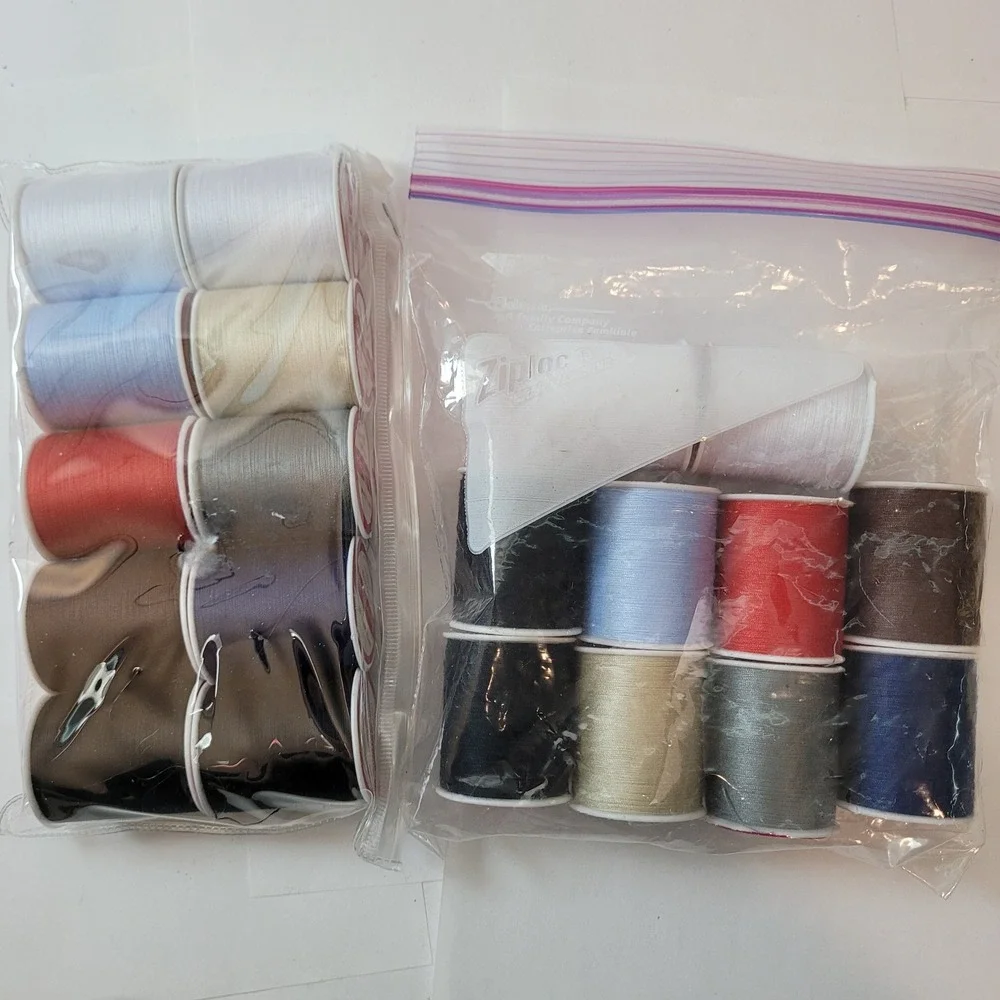 Sewing Basics Vintage Thread Spools 20 Pack 100% Polyester‎ Multi-Color 150 Yds